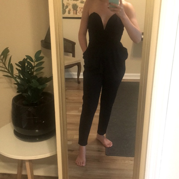Fashion Nova Pants - Fashion Nova Deep Plunge Jumpsuit